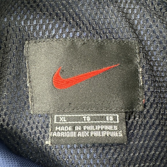 Vintage 90s Nike Windbreaker Jacket Men XL Blue 1/2 Zip Anorak Mesh Lined - Picture 2 of 16